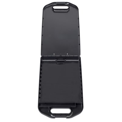 Porte-bloc avec compartiment MAULbreed A4 portrait ouverture petit côté PP noir