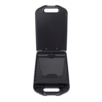 Porte-bloc avec compartiment MAULbreed A4 portrait ouverture petit côté PP noir
