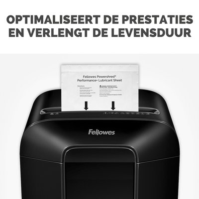 Feuilles de lubrification destructeur Fellowes Powershred Performance+ 10 feuilles