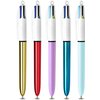 Balpen Bic 4kleuren My Bic medium assorti blik à 5 stuks photo