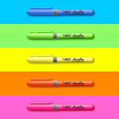 Surligneur BIC Grip Highlight Your Life assorti