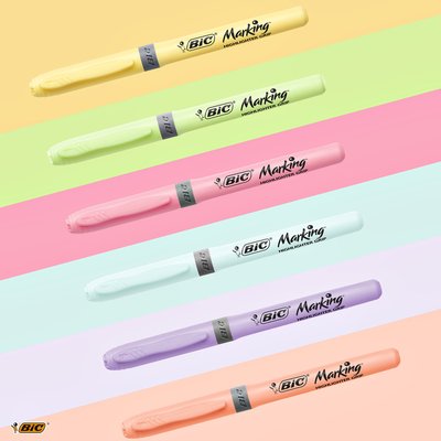 Surligneur BIC Grip Highlight Your Life assorti