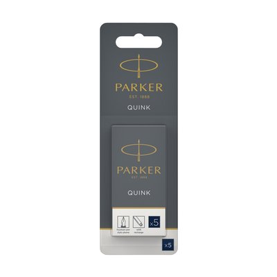Inktpatroon Parker Quink blauwzwart blister à 5 stuks