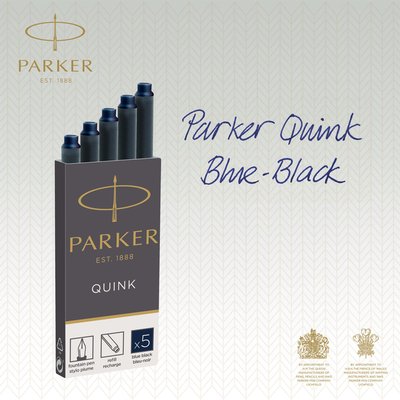 Inktpatroon Parker Quink blauwzwart blister à 5 stuks