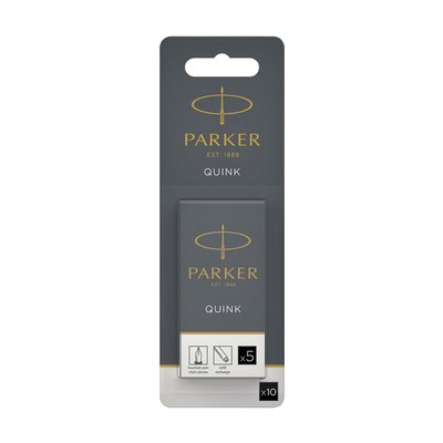 Inktpatroon Parker Quink zwart blister à 10 stuks