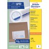 Etiket Avery 6135 210x148mm wit 200 stuks foto