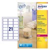 Etiquette Avery L7782-25 63,5x38,1mm transparent 525 pièces Photo