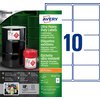 Etiket Avery B7173-50 99x57mm polyethyleen wit 500 stuks foto