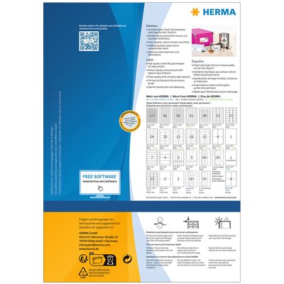 Etiket HERMA 10781 97x42.3mm wit 960 stuks