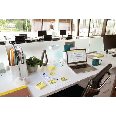 Memoblok Post-it 657 76x102mm geel 12 stuks