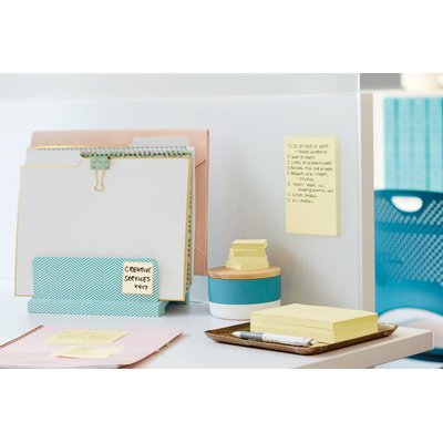 Memoblok Post-it Z-Note S350 Super Sticky 76x127mm geel 12 stuks