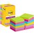 Memoblok Post-it 654 Super Sticky 76x76mm 90 vel rainbow 12 stuks