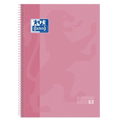 Cahier de notes Oxford Classic Europeanbook A4+ 4 perforations ligné 160 pages rose