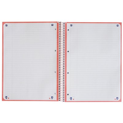 Cahier de notes Oxford Classic Europeanbook A4+ 4 perforations ligné 160 pages rose