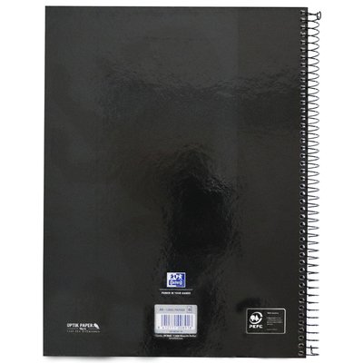 Cahier de notes Oxford Classic Europeanbook A4+ 4 perforations ligné 160 pages noir