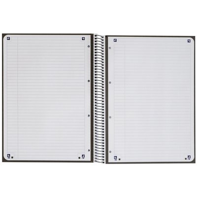 Cahier de notes Oxford Classic Europeanbook A4+ 4 perforations ligné 160 pages noir