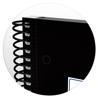 Cahier de notes Oxford Classic Europeanbook A4+ 4 perforations carreau 160 pages noir