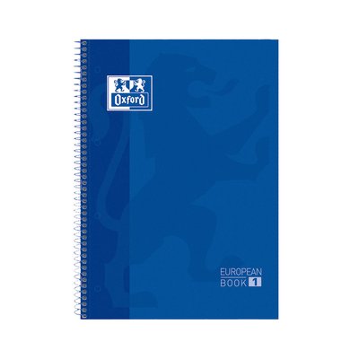 Carnet de notes Oxford Classic Europeanbook A4+ 4 perforations ligné 160 pages bleu foncé