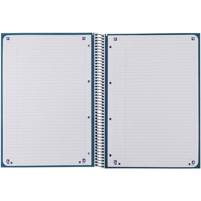 Carnet de notes Oxford Classic Europeanbook A4+ 4 perforations ligné 160 pages bleu foncé