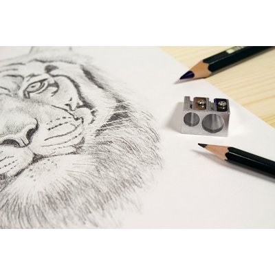 Taille-crayon Westcott aluminium 2 trous