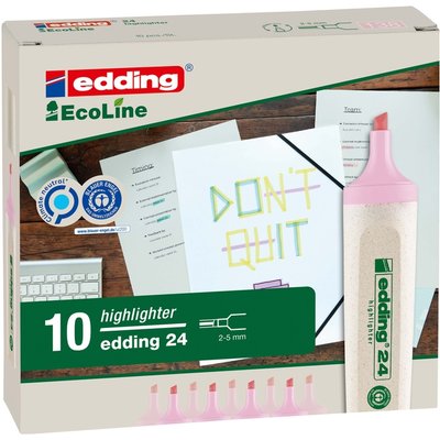 Surligneur edding 24 EcoLine rose pastel