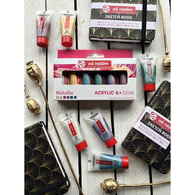 Peinture acrylique Talens Art Creation Metallic 12ml set 6 couleurs