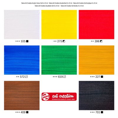 Acrylverf Talens Art Creation assorti 8 tubes à 12ml