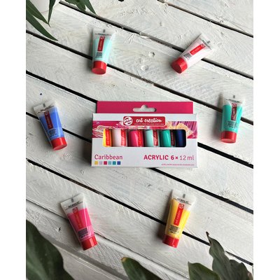 Acrylverf Talens Art Creation Caribbean assorti 6 tubes à 12ml