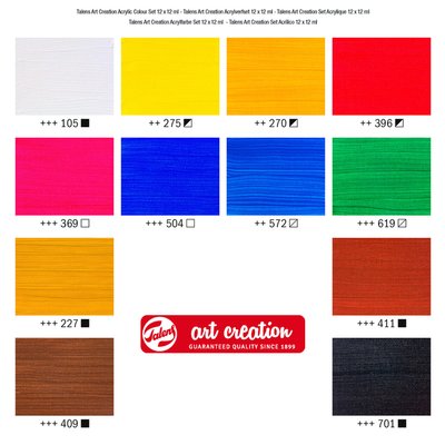 Acrylverf Talens Art Creation assorti 12 tubes à 12ml