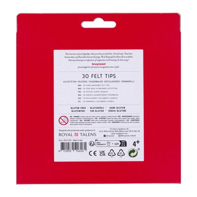 Feutre Bruynzeel Kids set 30 couleurs