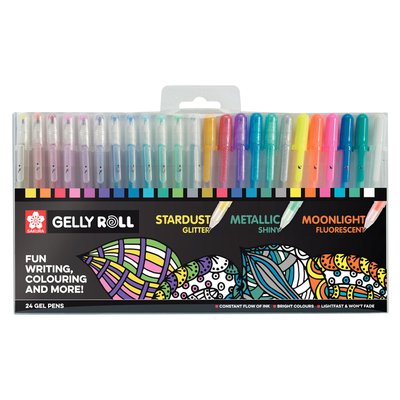 Stylo gel Sakura Gelly Roll Mix set 24 couleurs