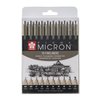 Fineliner Sakura Pigma Micron set à 10 schrijfbreedtes zwart foto