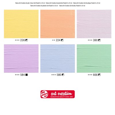 Acrylverf Talens Art Creation pastel assorti 6 tubes à 12ml