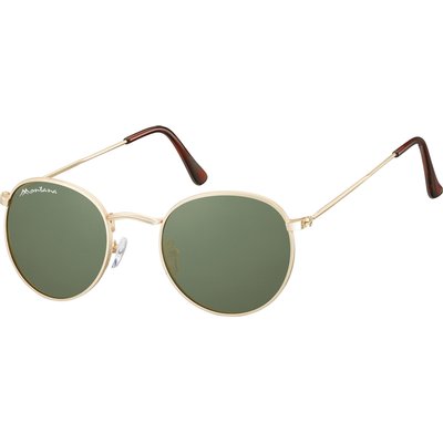 Lunettes de soleil Montana or mat verre G15 vert