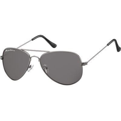 Zonnebril Montana met smoke glas staalkleurig