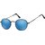 Lunettes de soleil Montana noir mat Revo verre rond bleu
