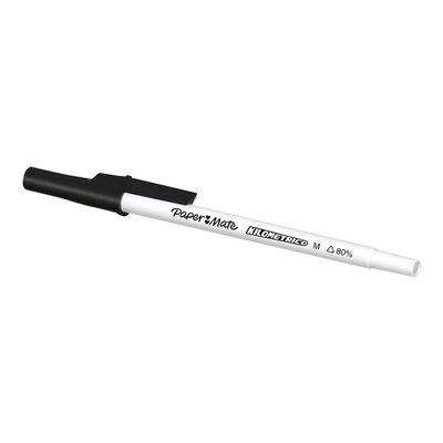 Stylo bille Paper Mate Kilometrico Recycled Medium noir
