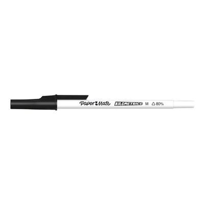 Stylo bille Paper Mate Kilometrico Recycled Medium noir