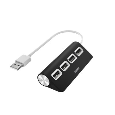 Hub Hama 4 ports USB 2.0 noir