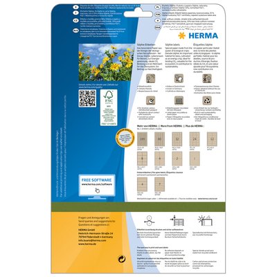 Etiquette HERMA 10758 210x297mm silphie brun 20 pièces