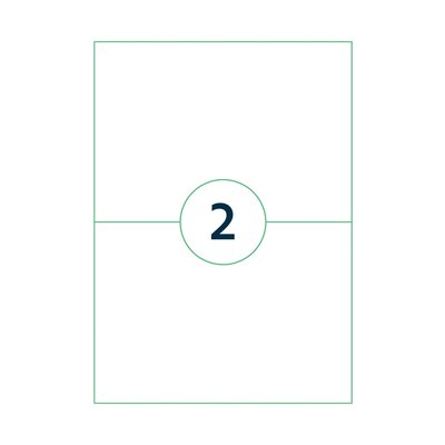 Etiket Qbasic A4 1.000 vel 210x148mm 2000 labels