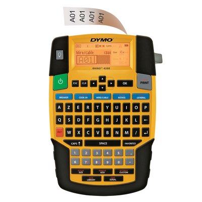 Labelprinter Dymo Rhino 4200 industrieel azerty 19mm geel in koffer