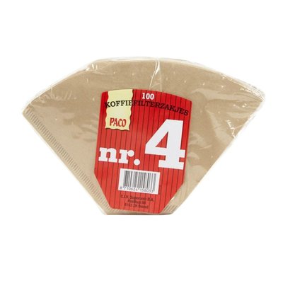 Koffiefilter Paco bruin nummer 4 100 stuks