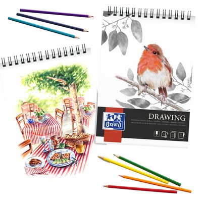 Bloc à dessin Oxford Drawing A3 spirale 30 feuilles 160g