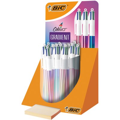 Stylo bille BIC 4 couleurs Gradient Medium assorti