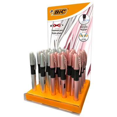 Stylo plume BIC X Chrome Medium assorti