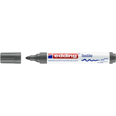 Textielmarker edding 4500 rond 2-3mm grijs