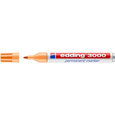 Marqueur edding 3000 permanent ogive 1,5-3mm orange clair