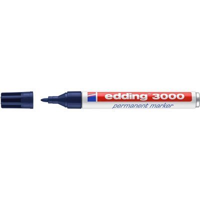 Viltstift edding 3000 rond 1.5-3mm staalblauw