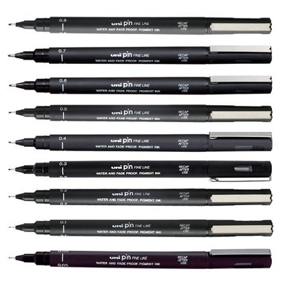 Fineliner Uni-ball Pin 0.5mm blauw